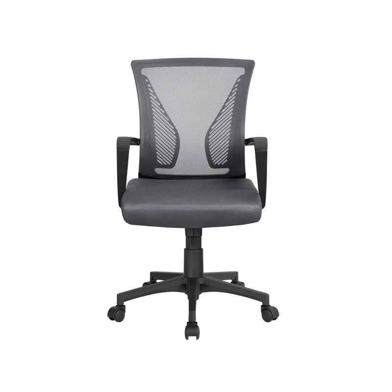 Mid-back Mesh Office Chair Height Adjustable for Students Study, Dark Gray - Yaheetech