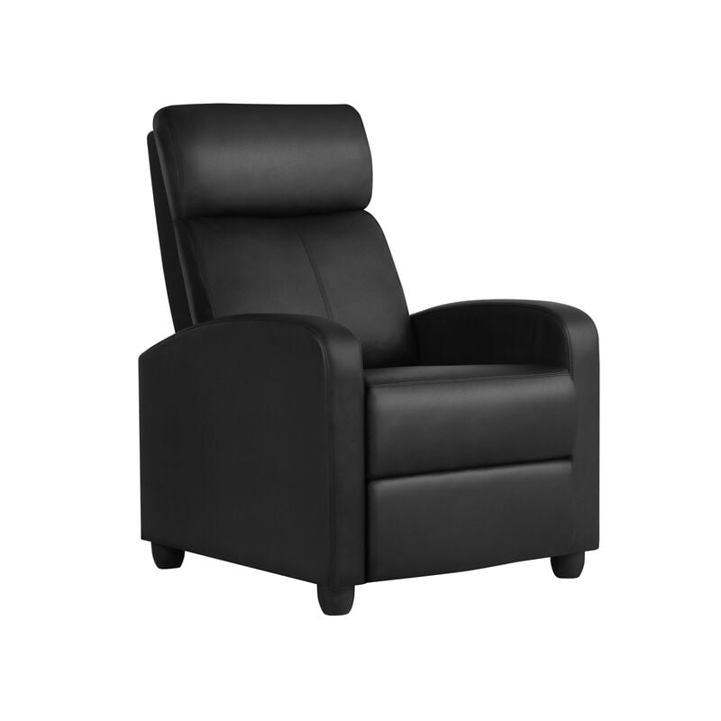 Fauteuil de Relaxation avec Fonction de Couchage - Similicuir synthétique - Réglable - pour Salon, Chambre à Coucher, Home cinéma - Yaheetech