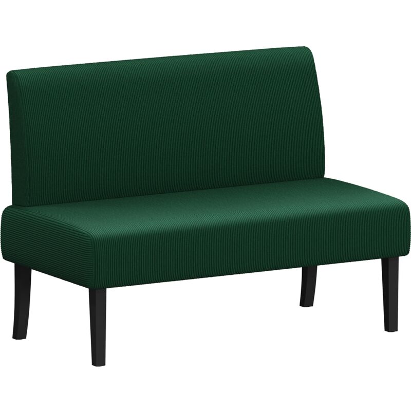 Canapé 2 Places en Velours Banquette avec Dossier Ergonomique Canapé Moderne pour Salon/Chambre/Bureau/Appartement Vert - Yaheetech