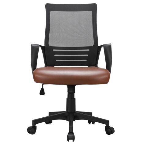 Home Office Desk Chair Leather Mesh Chair