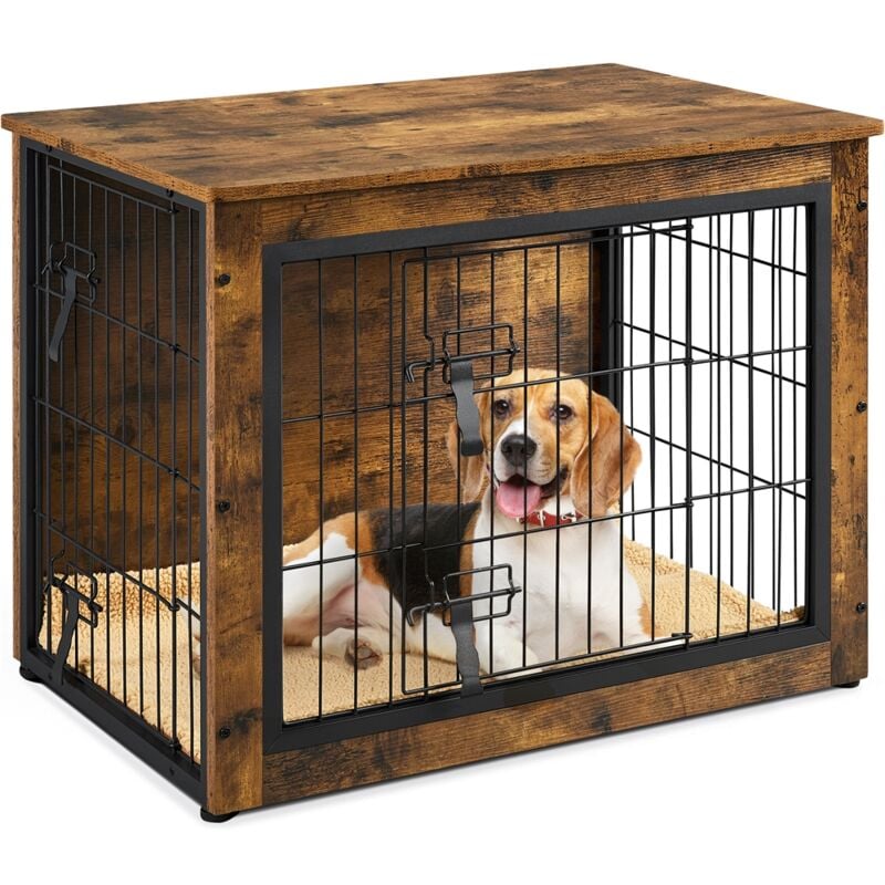 Yaheetech - Cage pour Chien Intérieur Cage pour Animaux Maison pour Chien Niche en Bois pour Animaux de Compagnie 80.5×55.5×64 cm