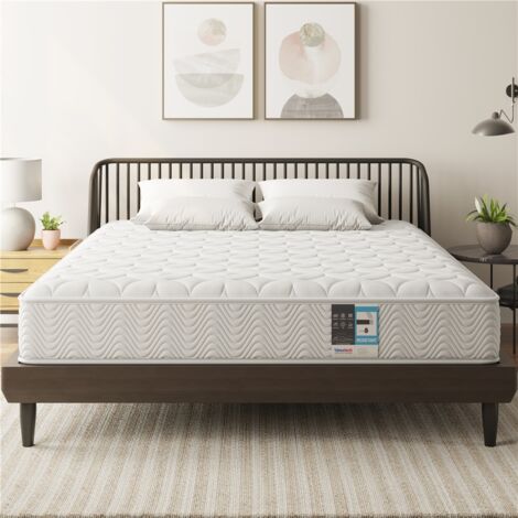 Yaheetech Matelas à Ressorts Ensachés, Matelas Épais de Couchage, Haute Densité, Mousse à Mémoire Forme, 448 Ressorts, 11 Couches Respirantes, Design Ergonomique/Soutien Global (160x200cm)