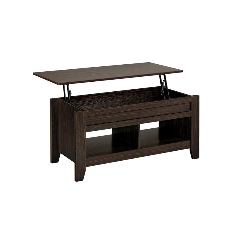 

Mesa de Centro Elevable Mesa de Cáfe para Salon Mesa de Centro Madera 104x49x(49-61,5) cm Marrón - Yaheetech