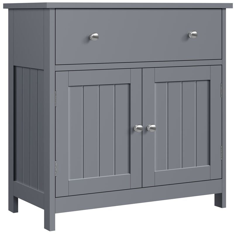 Yaheetech Meuble sous Lavabo Salle de Bain, Armoire de Rangement sous Vasque, avec 1 Tiroir et 2 Portes, en MDF, Anti-humidité, Meuble de Rangement