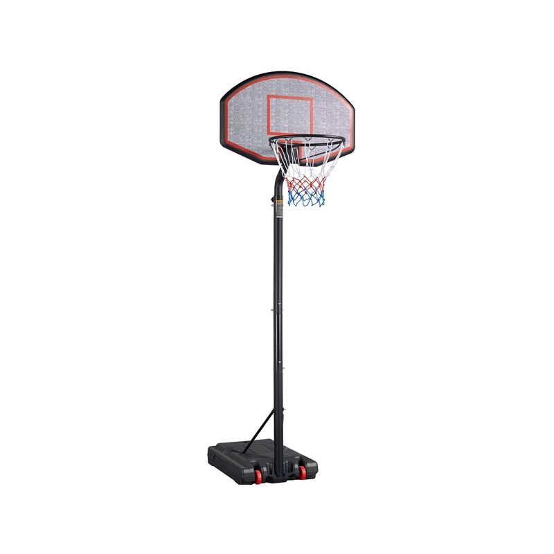 Yaheetech - Panier de Basket Adulte Hauteur Réglable 304-353 cm Panier de Basketball Mural sur Pied avec Poteau Panneau Rouge