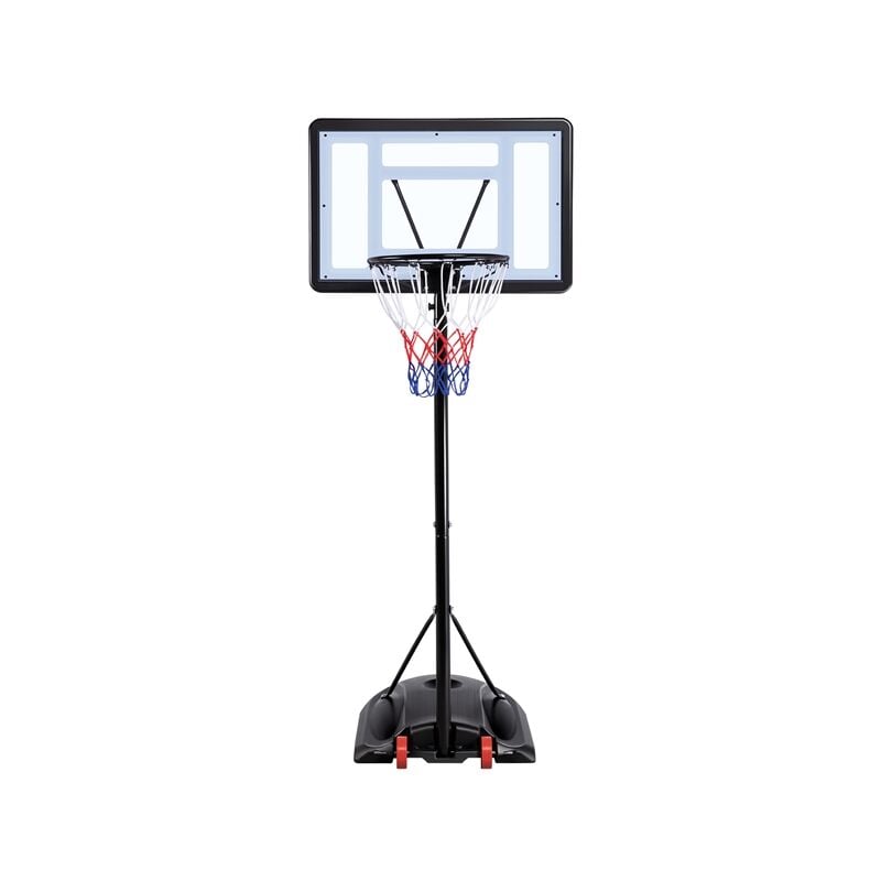 Panier de Basket Ball sur Pied Portable Hauteur Réglable 219-279 cm 6 Niveaux à Roulettes - Yaheetech