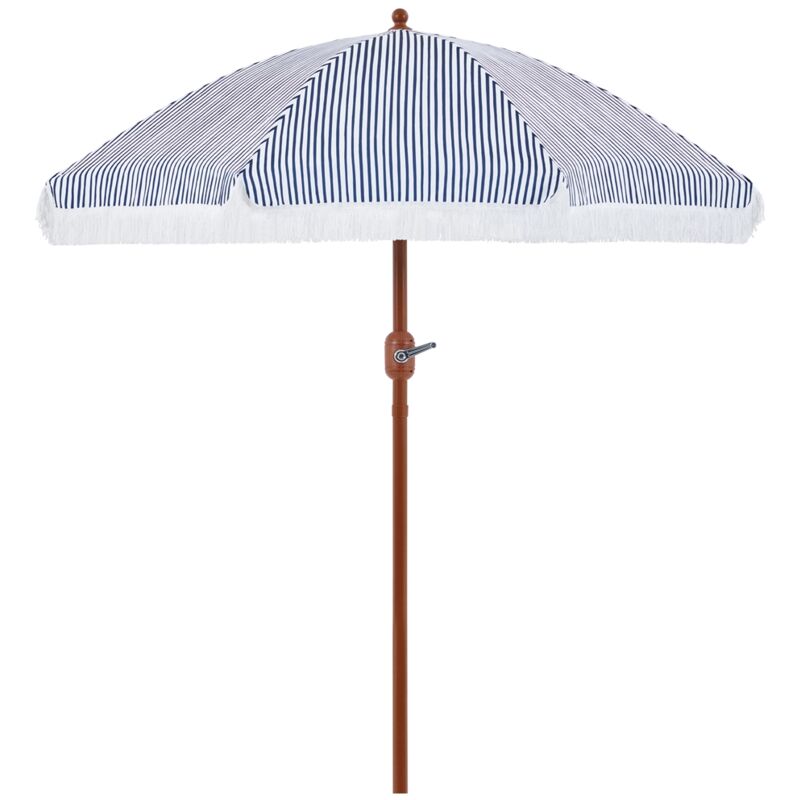 Yaheetech - Parasol de Jardin à Franges 230cm x ø 215cm, Parasol d'extérieur Inclinable, Protection uv, Imperméable, avec 8 Baleines,Manivelle,