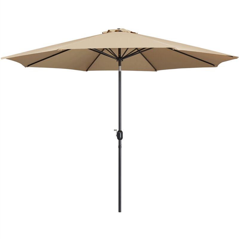 Yaheetech - Parasol de Jardin Extérieur Parasol Inclinable 327 cm avec 8 Baleines Cadre en Métal Protection Solaire pour Jardin Terrasse Patio