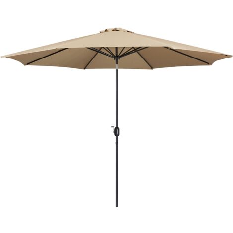 Yaheetech Parasol de Jardin Extérieur Parasol Inclinable 327 cm avec 8 Baleines Cadre en Métal Protection Solaire pour Jardin Terrasse Patio Piscine Plage Balcon