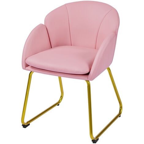 Yaheetech Poltroncina Salotto Poltrona Soggiorno Imbottita Alta Ergonomica in Velluto con Schienale Braccioli Portata 136 kg Rosa Chiaro
