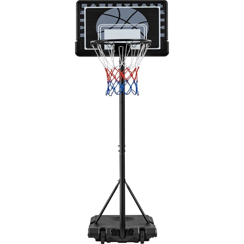 Yaheetech - Portable Height-Adjustable Basketball Hoop w/ Wheels For Indoors/Outdoors, Black