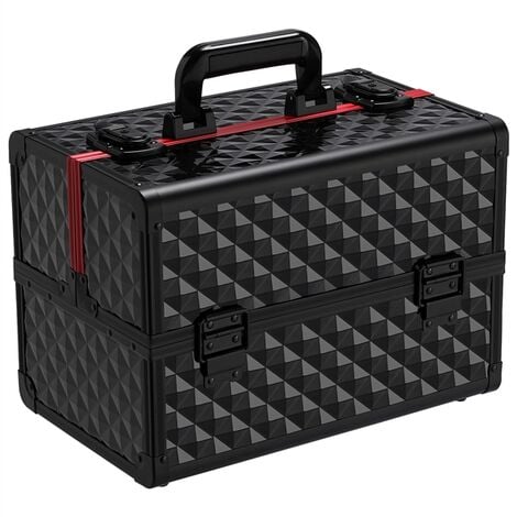 Yaheetech Professional Beauty Box Makeup Case, Black