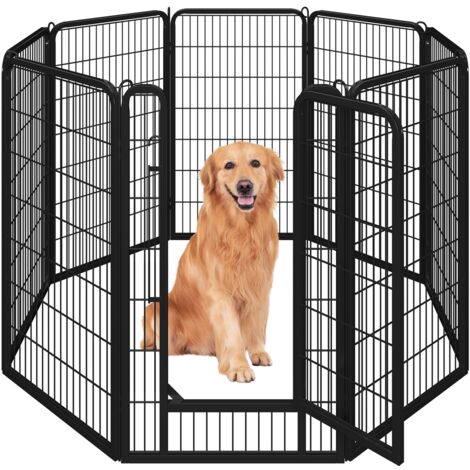 Yaheetech Recinto per Cani Grande 8 Pannelli 71 x 120 cm Conigli Animali Cuccioli da Interno Esterno Giardino in Ferro Recenzione Rete Metallica