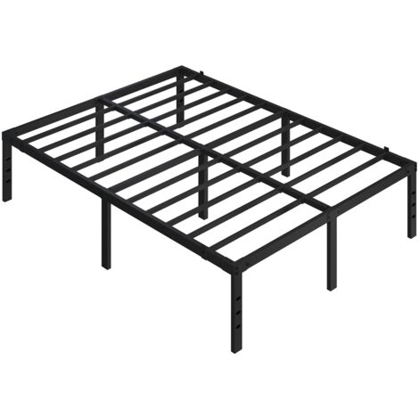 Yaheetech Rete Letto in Metallo 36,5 cm Senza Testiera per Camera da Letto in Ferro Battuto Moderno Matrimoniale 140 x 200 cm