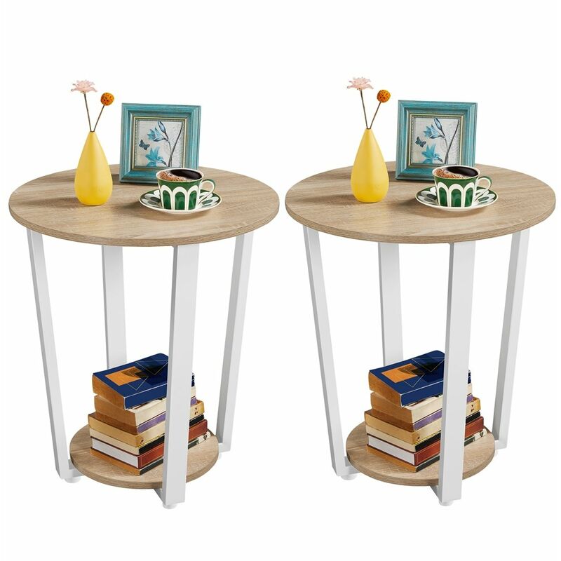 Comodino Moderno IBUYKE - Design Aperto, Bianco, Salvaspazio Per Camera Da Letto - Foto 4