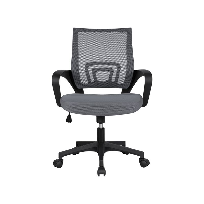 

Silla de Oficina Silla de Malla Altura Ajustable para Trabajo Silla Escritorio Ergonómica Giratoria Gris Oscuro - Yaheetech