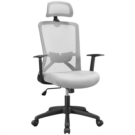 Silla de oficina o para videojuegos, silla de escritorio con soporte  lumbar, brazos abatibles y reposacabezas, giratoria, ajustable, de cuero