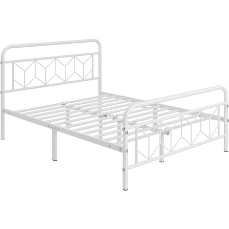 Yaheetech Rete Letto Singolo in Metallo 90 x 190 cm Montaggio Rapido senza  Viti a Doghe Resistente Senza Testiera per Camera da Letto in Ferro Battuto  : : Casa e cucina