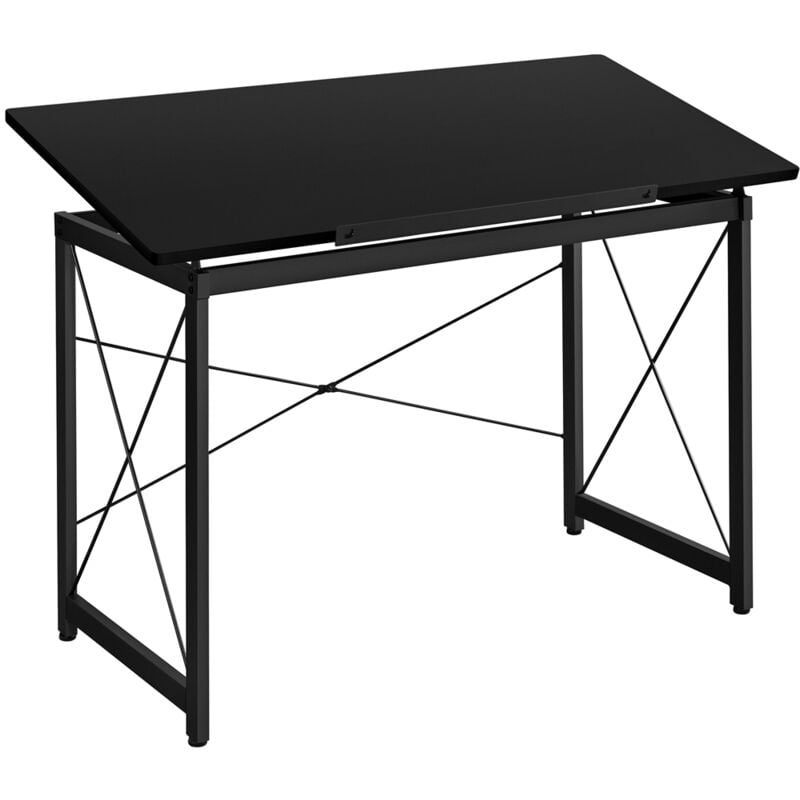 Yaheetech - Table à Dessin Inclinable Bureau de Dessinateur avec Grand Plateau pour Peintre Ingénieur Artiste 120 × 60 × 103 cm, Noir