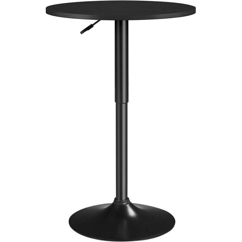 table de bar ronde table haute cuisine mange-debout avec plateau en bois mdf réglable en hauteur pivotante à 360° table ronde pour bistro salon salle