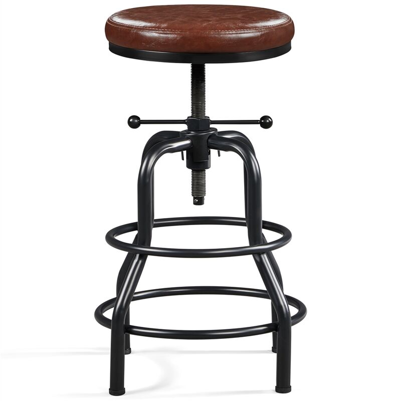 Yaheetech – Tabouret de bar rond réglable en hauteur 54,5-71,5 cm