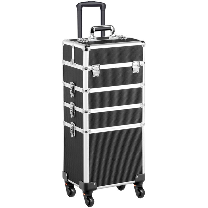 Image of Yaheetech 4 in 1 Valigia Trolley Make Up per Estetista Parrucchiere Professionale Beauty Case Grande Porta Trucchi Cosmetici da Viaggio 34 x 25,5 x