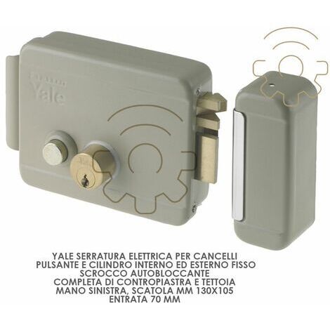 YALE 688 SERRATURA ELETTRICA CANCELLO 70 SX PULSAN