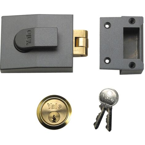 Standard Champagne Front Door Lock Nightlatch Night Latch 60mm Backset