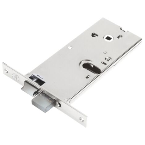 Yale 860 serrure pour profile's entre'e 58 mm re'versible argent avec pene sans cylindre et pene dormant a' 2 tours pour portes en aluminium