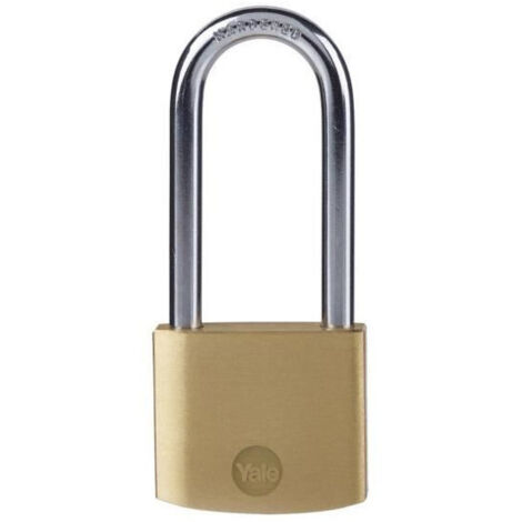 YALE Candado de latón - 40 mm con llave - 3 llaves - Grillete ancho - 24257000
