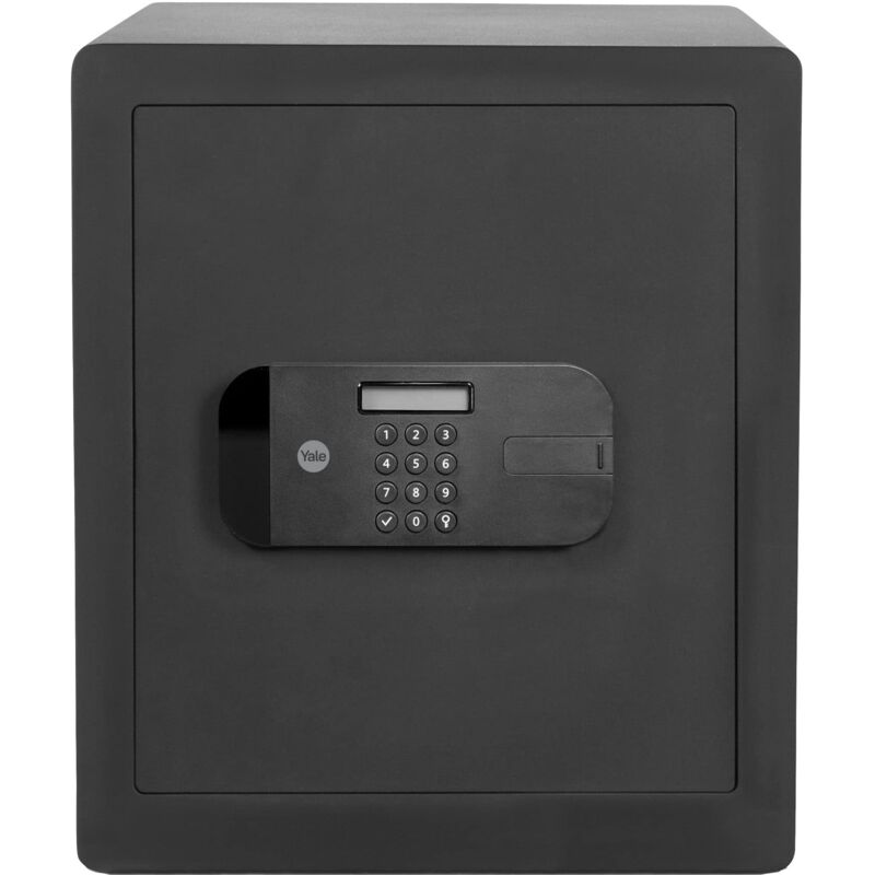 Yale Cassaforte ignifuga YYFM/420/FG2/B nera, resistenza al fuoco 60 minuti, bulloni di bloccaggio 2x18 mm, 4 ganci per le chiave interni, struttura