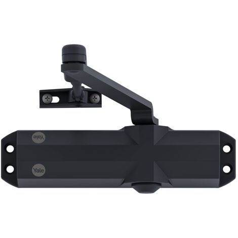 Yale Chiudiporta aereo serie 4000 cod. 30-4000-0004-00-55-11 nero, braccio con fermo