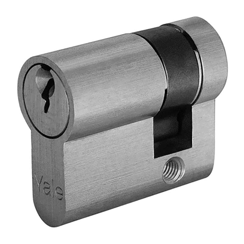Image of Yale - cilindro europeo di sicurezza per serratura Y212KD4310D2000 nichelato, 43/10 mm, 3 chiavi. Pronto da installare.