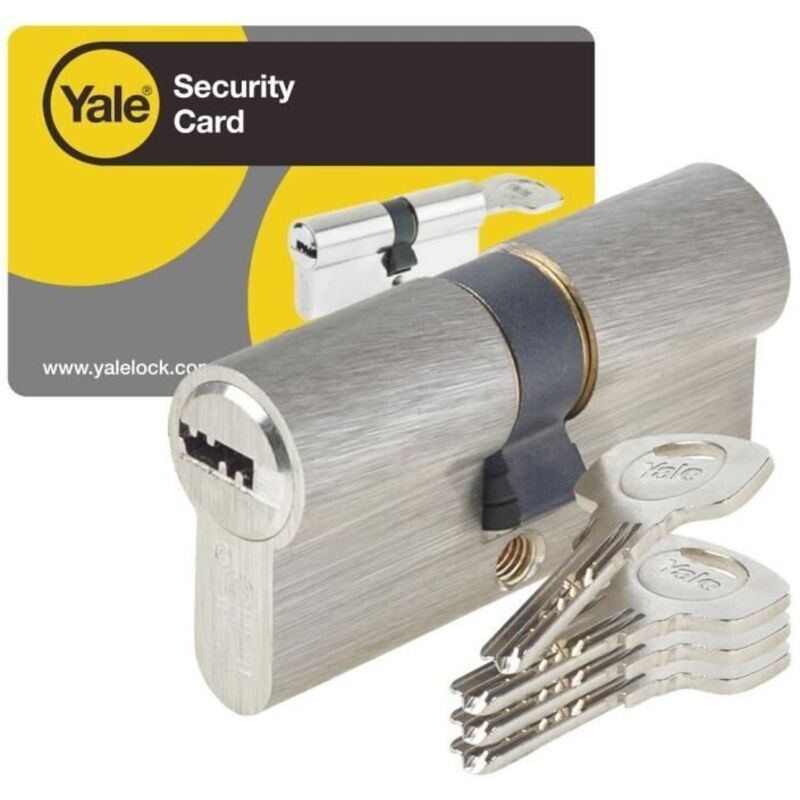 Cylindre débrayable 6 goupilles 4 clés 1 carte 30 x 50 mm - Yale