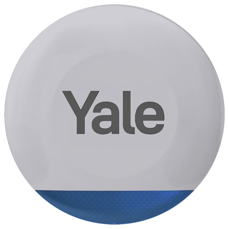 Yale - Sirène alarme extérieure 100dB réglable - led clignotantes - alertes en temps réel - peu être installé jusqu'à 1km de la centrale d'alarme