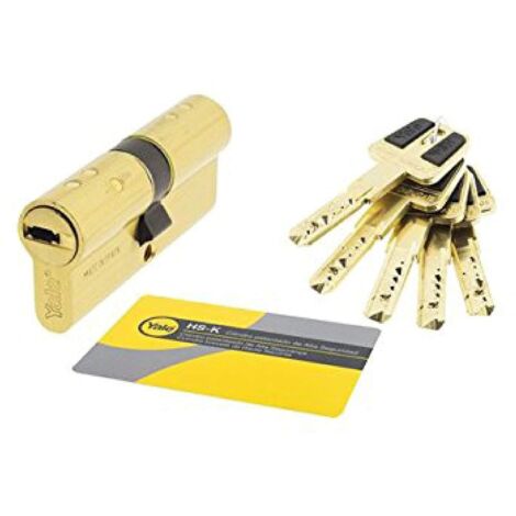 Yale hsk3030lt4 Cilindro ad alta sicurezza con bottone, ottonato, 30 x 30 mm