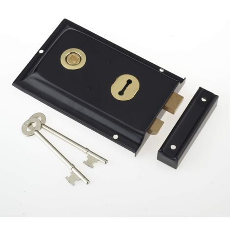 Yale Locks 60334305078 P334 Rim Lock Black Finish 156 x 104mm Visi YALP334BK