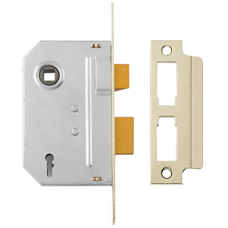 Yale Locks 650320105025 PM320 3 Lever Mortice Sashlock Polished Brass 65mm 2.5in YALPM320PB25