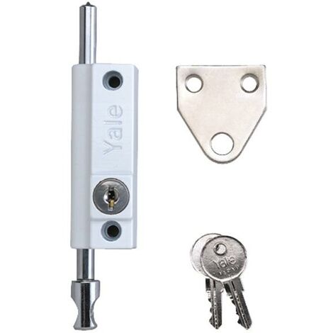 Yale Locks 720124005071 P124 Door Push Bolt White Finish Visi YALP124WE