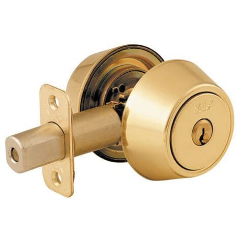 Yale Locks P5211 Security Deadbolt Polished Brass YALP5211PB