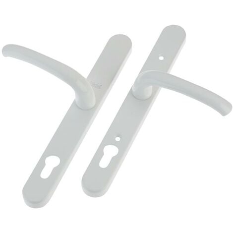 Yale Locks Retro Door Handle PVCu Polished PVD White Finish YALPPVCRHWH