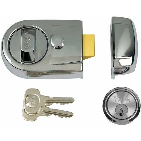 Yale Locks Y3 - Serratura moderna Nightlatch, finitura cromata lucida, 30 mm