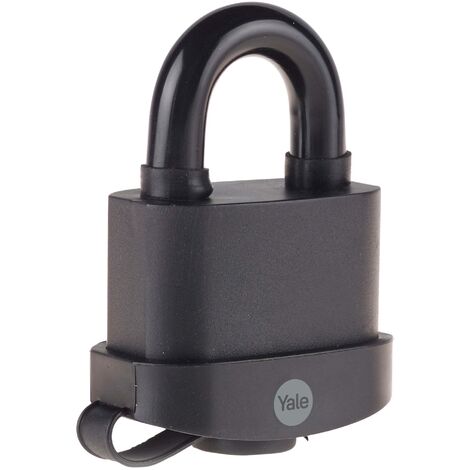Yale Lucchetto di alta sicurezza resistente agli agenti atmosferici Y220B/71/130/1 corpo 70mm, arco in acciaio indurito, 3 chiavi