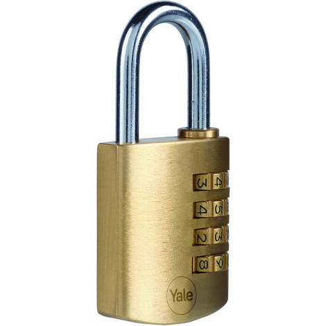 Yale LUCCHETTO DI SICUREZZA CON COMBINAZIONE mm. 22  Corpo ottone - Arco acciaio