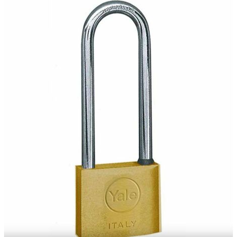 YALE  LUCCHETTO OTTONE AD ARCO LUNGO 113 - mm.30 (1130030)  2 chiavi   PZ 3