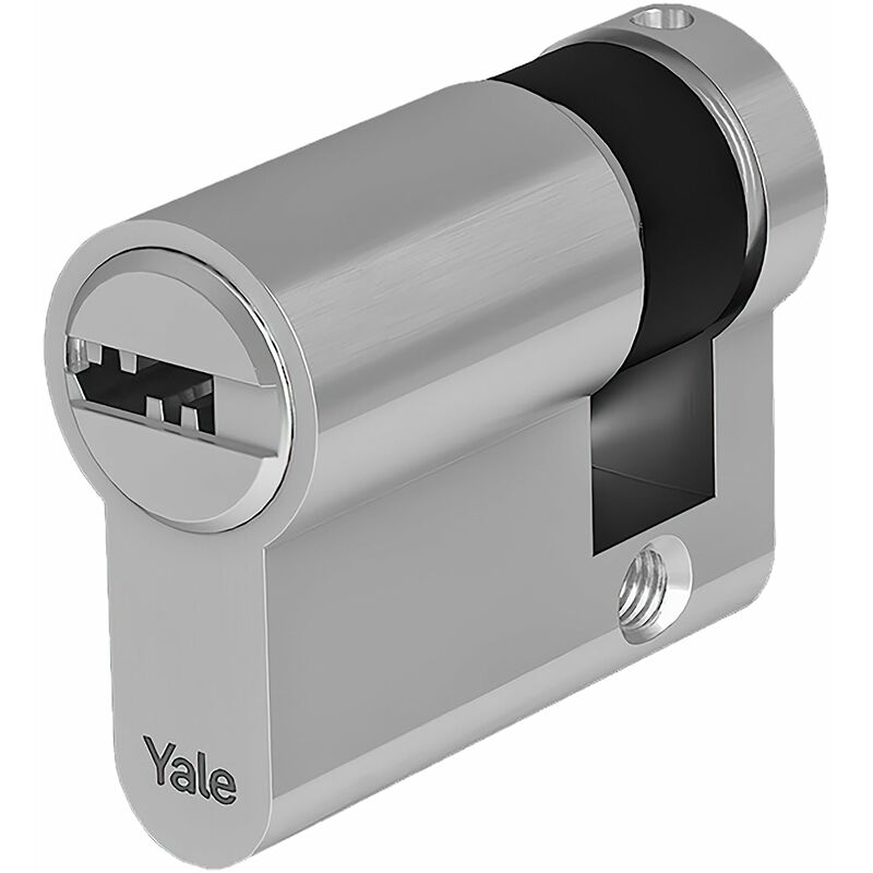 Image of Mezzo Cilindro Europeo di alta sicurezza per serratura YC102KD411004N1 Nichelato, 41/10mm, 4 Chiavi - Yale