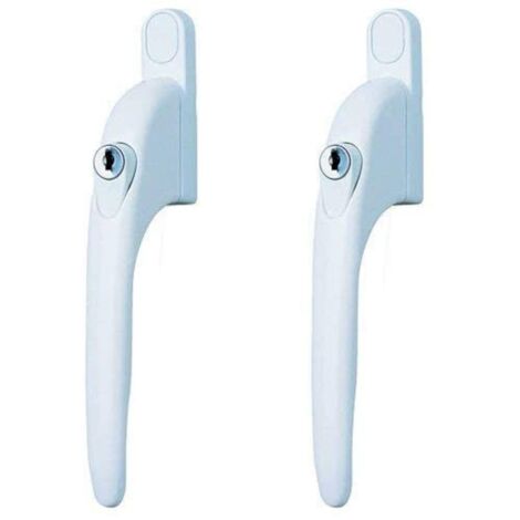 Yale p-2ywhlck40 N-wh PVCu Inline maniglia per finestra con serratura, bianco