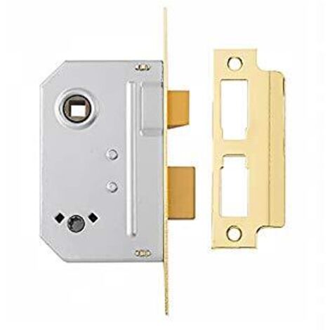 Yale P-M246-PB-76 2 Leva Mortasa Sicurezza Base, Finitura in Ottone, 3 Inch/76 mm