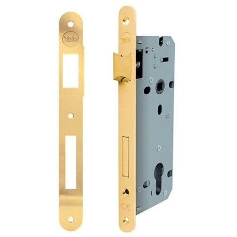 Yale Serratura per porte in legno Y52X10350S2 nickel satinato, bordi tondi, entrata 35mm