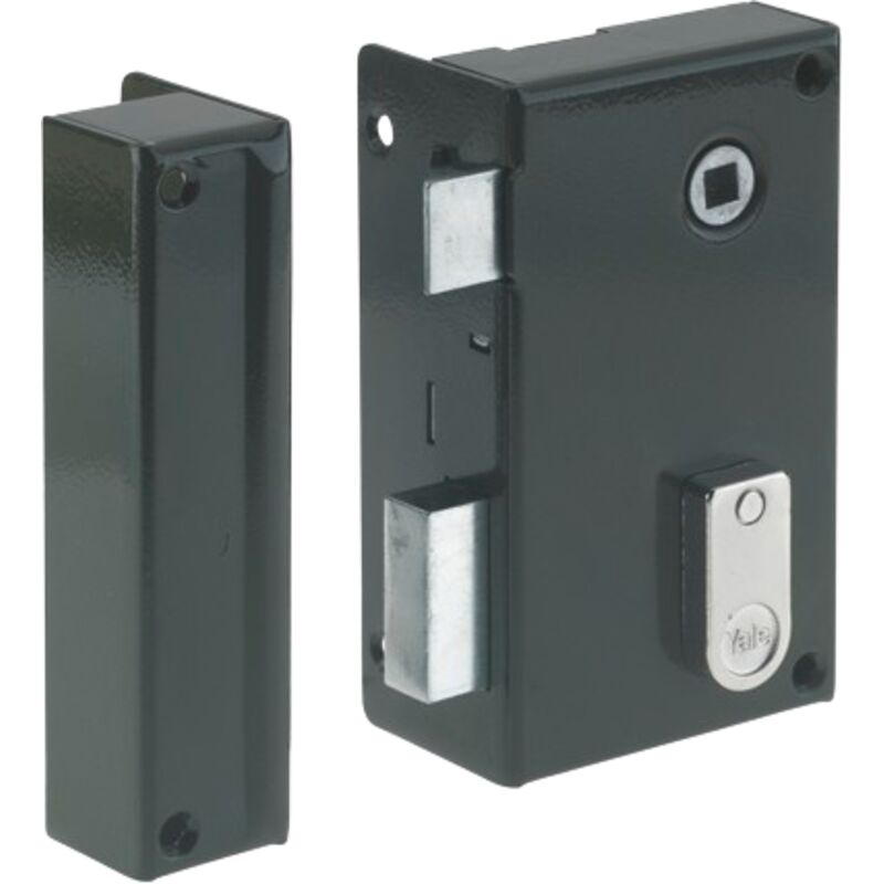 Serrure en applique vertical acier vernis - YAV36 - Clé l gauche - axe 44mm Yale